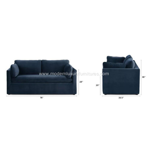 Oneira Tidal Blue Fabric Sofa